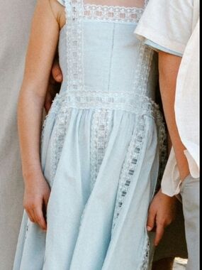 Light Blue Lace-Trim Sundress